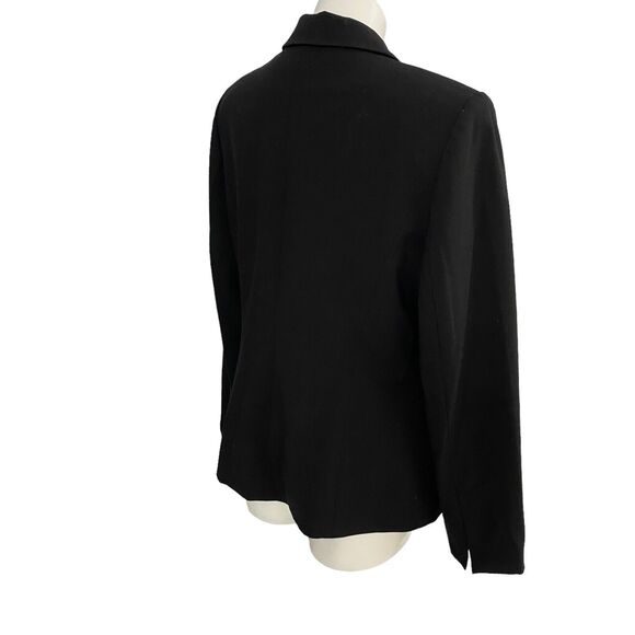 Calvin Klein Blazer Womens Sz 14 Black Basic Capsule Officecore Jacket Corpcore - Picture 16 of 16